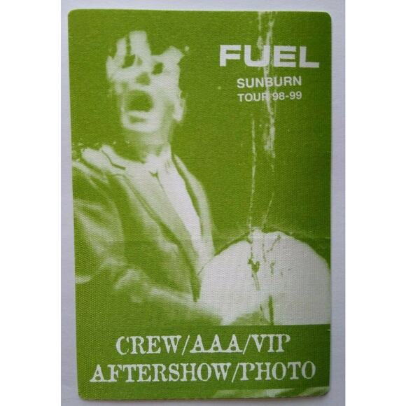 Fuel Backstage Music Pass Original 1999 Alternative Rock Sunburn Tour Green - Picture 1 of 2